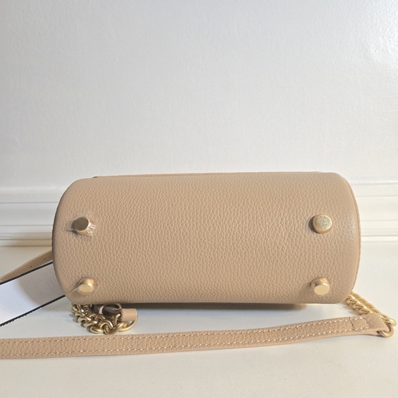 New Simkhai Rola Cylinder Calf Leather Gold Tone Chain Camel Crossbody Handbag - Picture 13 of 16
